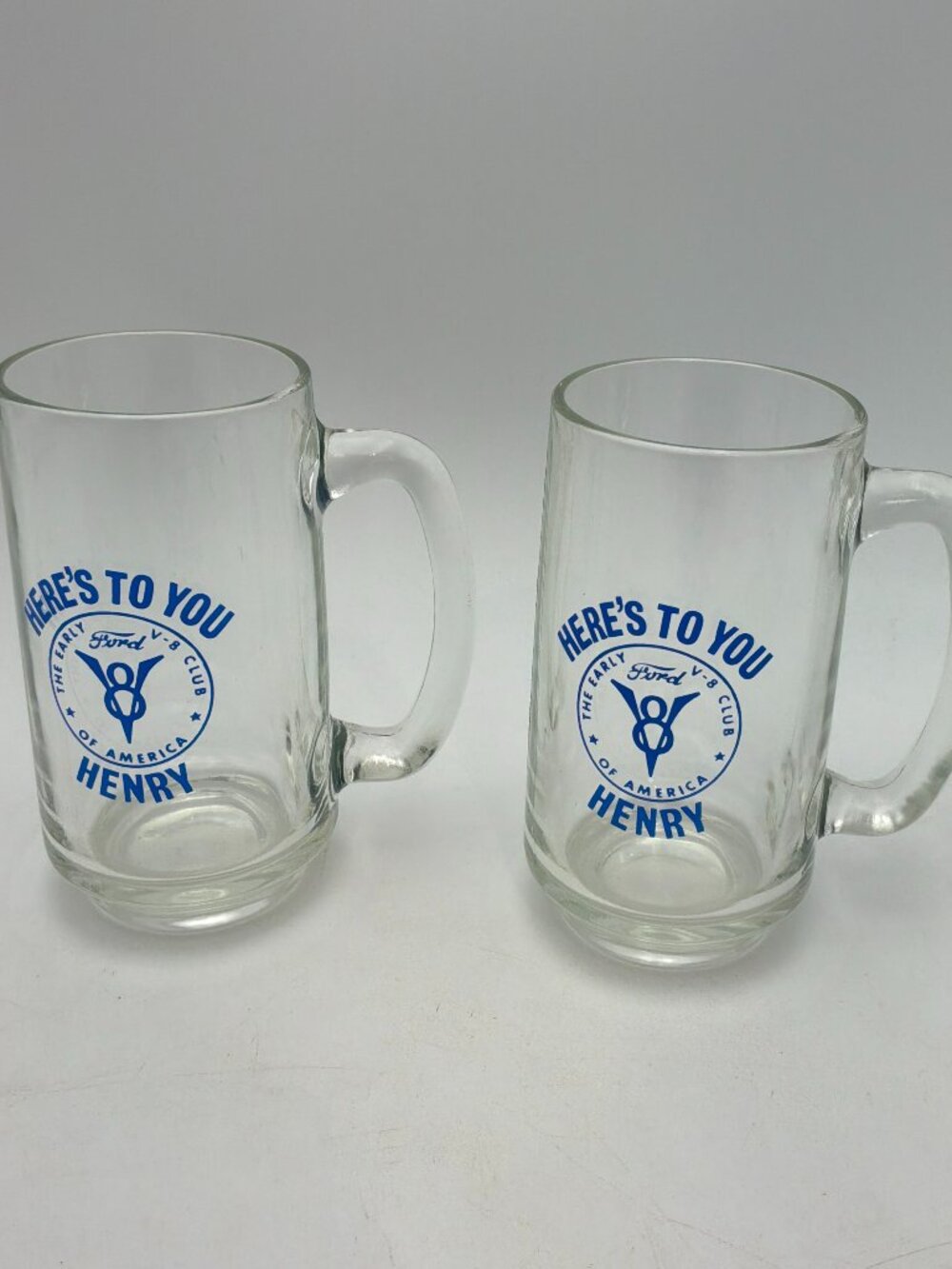 The Early For V-8 Club Glass Clear Mug Cup